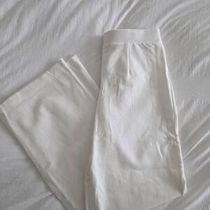 Wide Leg Women’s Pants in White - Sleek Comfort